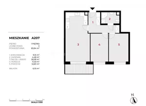 Mieszkanie trzypokojowe 63,94 m², Warszawa, Wesoła, Sprzedaż