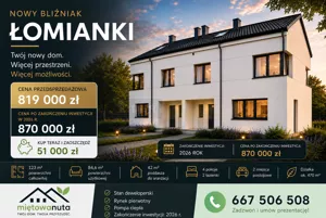 Dom bliźniak 123,00 m², Łomianki, Sprzedaż