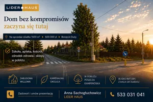 Działka 1 500,00 m², Borzęcin Duży, Sprzedaż