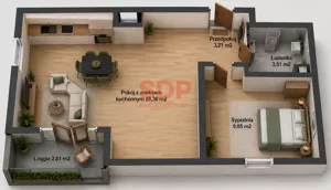 Mieszkanie dwupokojowe 44,13 m², Wrocław, Stare Miasto, Powstańców Śląskich, Sprzedaż