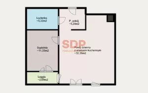 Mieszkanie dwupokojowe 54,29 m², Wrocław, Stare Miasto, Powstańców Śląskich, Sprzedaż