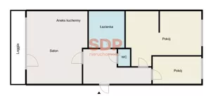 Mieszkanie trzypokojowe 52,50 m², Warszawa, Jugosłowiańska, Sprzedaż