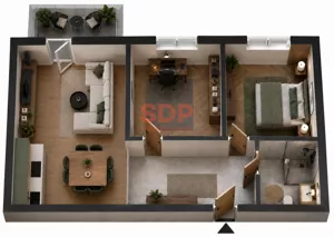 Mieszkanie trzypokojowe 53,66 m², Zabrodzie, Sprzedaż