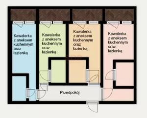 Mieszkanie siedmiopokojowe 80,00 m², Wrocław, Krzyki-Partynice, Krzyki, Al. Gen. J. Hallera, Wynajem