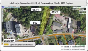 Działka 1 852,00 m², Sosnowiec, Zagórze, Dmowskiego, Sprzedaż