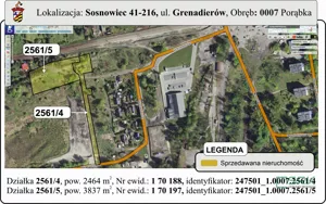 Działka 6 301,00 m², Sosnowiec, Porąbka, Grenadierów, Sprzedaż