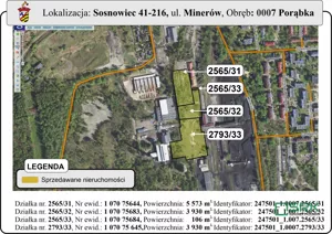 Działka 13 593,00 m², Sosnowiec, Porąbka, Minerów, Sprzedaż
