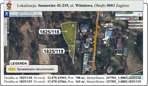 Działka 837,00 m², Sosnowiec, Zagórze, Wiśniowa, Sprzedaż