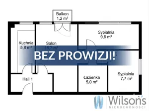 Mieszkanie trzypokojowe 47,50 m², Warszawa, Suwalska, Sprzedaż