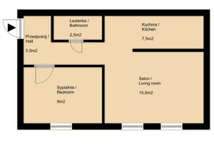 Mieszkanie dwupokojowe 44,40 m², Mysłowice, Aleja Spacerowa, Sprzedaż