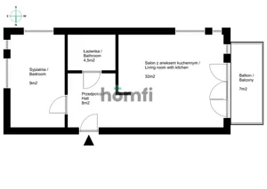 Mieszkanie dwupokojowe 54,08 m², Katowice, Piotrowice-Ochojec, Piotrowice, Tunelowa, Wynajem