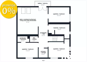 Mieszkanie czteropokojowe 99,00 m², Rybna, Krokusowa, Sprzedaż