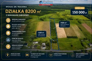 Działka 8 200,00 m², Trzcianka, Sprzedaż