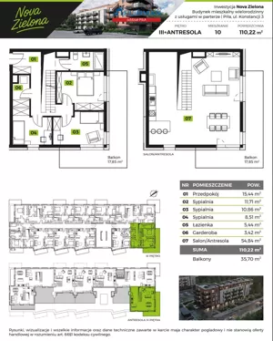 Mieszkanie czteropokojowe 110,22 m², Piła, Sprzedaż