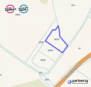 Działka 1 088,00 m², Łapino Kartuskie, Wrzosowa, Sprzedaż