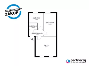 Mieszkanie dwupokojowe 44,27 m², Gdańsk, Związkowa, Sprzedaż