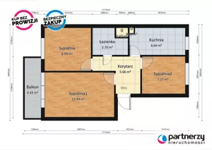 Mieszkanie trzypokojowe 45,60 m², Gdynia, Obłuże, Sprzedaż