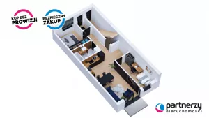 Mieszkanie trzypokojowe 56,81 m², Bolszewo, Strażacka, Sprzedaż