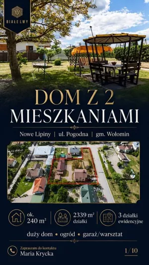 Dom wolnostojący 240,60 m², Nowe Lipiny, Pogodna, Sprzedaż