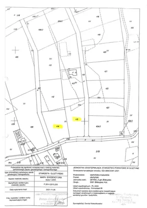 Działka 5 069,00 m², Biskupiec, Sprzedaż
