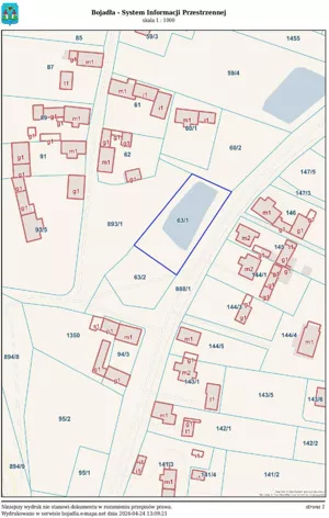 Działka 1 396,00 m², Bojadła, Sprzedaż
