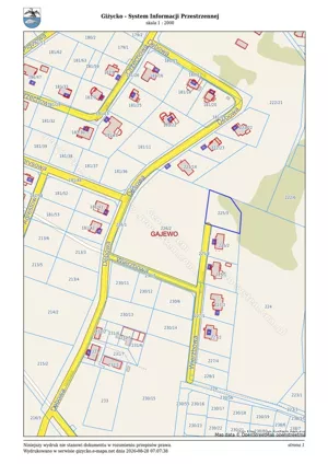 Działka 1 751,00 m², Gajewo, Sprzedaż