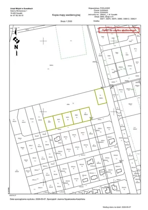 Działka 990,00 m², Suwałki, Juliusza Słowackiego, Sprzedaż