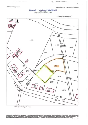 Działka 1 052,00 m², Boguszów-Gorce, Leśna, Sprzedaż
