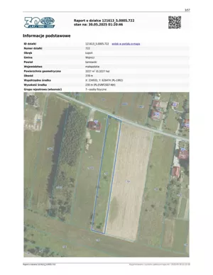 Działka 3 227,00 m², Łopoń, Sprzedaż