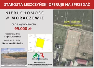 Działka 1 836,00 m², Moraczewo, Sprzedaż