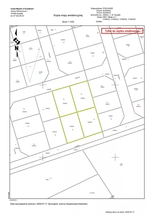 Działka 942,00 m², Suwałki, Sprzedaż