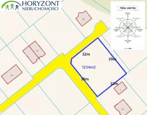 Działka 1 234,00 m², Tuchom, Sprzedaż