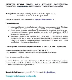 Działka 11 036,00 m², Wieliczki, Sprzedaż