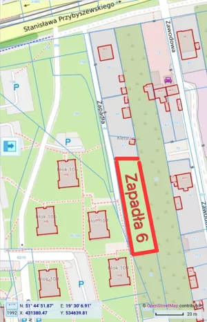 Działka 1 321,00 m², Łódź, Zapadła, Sprzedaż