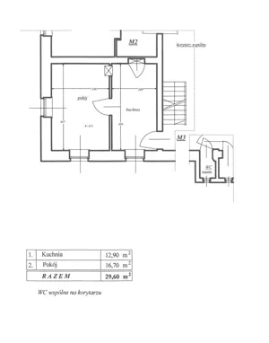 Mieszkanie jednopokojowe 29,60 m², Lądek-Zdrój, Józefa Bema, Sprzedaż
