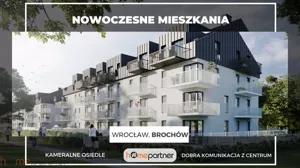 Mieszkanie trzypokojowe 53,84 m², Wrocław, Krzyki-Partynice, Krzyki, Brochowska, Sprzedaż