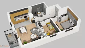 Mieszkanie trzypokojowe 58,38 m², Wrocław, Krzyki-Partynice, Krzyki, al. Karkonoska, Sprzedaż