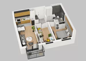 Mieszkanie trzypokojowe 54,50 m², Wrocław, Krzyki-Partynice, Krzyki, al. Karkonoska, Sprzedaż