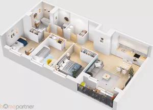 Mieszkanie czteropokojowe 69,20 m², Wrocław, Psie Pole-Zawidawie, Psie Pole, Odolanowska, Sprzedaż