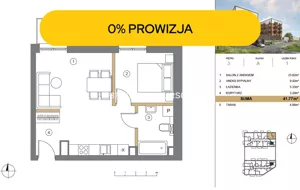 Mieszkanie dwupokojowe 41,77 m², Wieliczka, Adama Asnyka, Sprzedaż