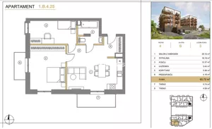 Mieszkanie trzypokojowe 65,80 m², Wieliczka, Adama Asnyka, Sprzedaż