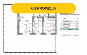 Mieszkanie trzypokojowe 52,00 m², Myślenice, Sprzedaż