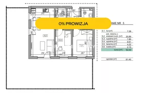 Mieszkanie trzypokojowe 52,00 m², Myślenice, Sprzedaż