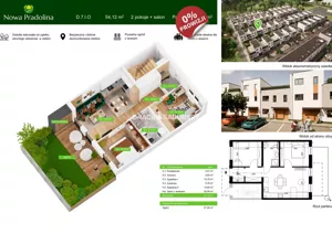 Mieszkanie trzypokojowe 54,12 m², Tarnów, Zabłocie, Skrzyszowska, Sprzedaż