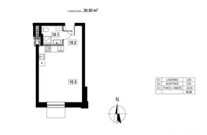 Mieszkanie jednopokojowe 30,40 m², Skała, Sprzedaż