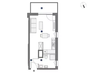 Mieszkanie jednopokojowe 32,00 m², Warszawa, Mokotów, Bokserska, Sprzedaż