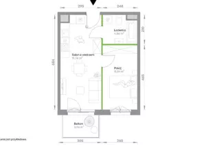 Mieszkanie jednopokojowe 37,00 m², Warszawa, Włochy, al. Krakowska, Sprzedaż