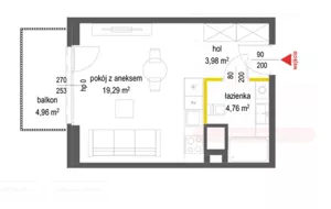 Mieszkanie jednopokojowe 29,00 m², Warszawa, Włochy, Łopuszańska, Sprzedaż