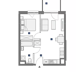 Mieszkanie dwupokojowe 38,00 m², Warszawa, Mokotów, Bokserska, Sprzedaż