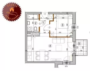Mieszkanie dwupokojowe 37,05 m², Warszawa, Rembertów, Chełmżyńska, Sprzedaż